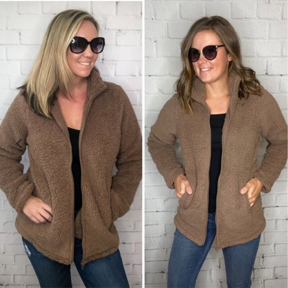 Jackets & Blazers - Brown Sherpa Jacket